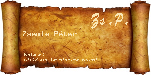 Zsemle Péter névjegykártya